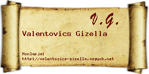 Valentovics Gizella névjegykártya