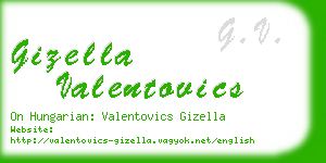 gizella valentovics business card